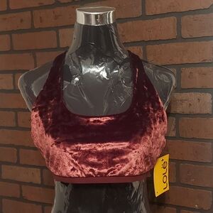 Lole Women's Velvet Sports Bra - Deep Burgundy